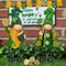 St. Patrick’s Day Decorations – 18-Inch Outdoor Gnome Décor, 2-Piece Metal Gnome Figurines with Green Shamrock, Irish Leprechaun Décor for Home, Garden, Lawn, Patio & Party
